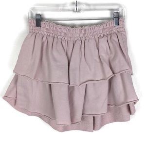 aerie Blush Pink Tiered Mini Skirt